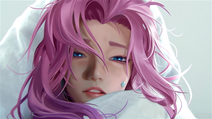 Seraphine from League of Legends with Pink Hair 4K