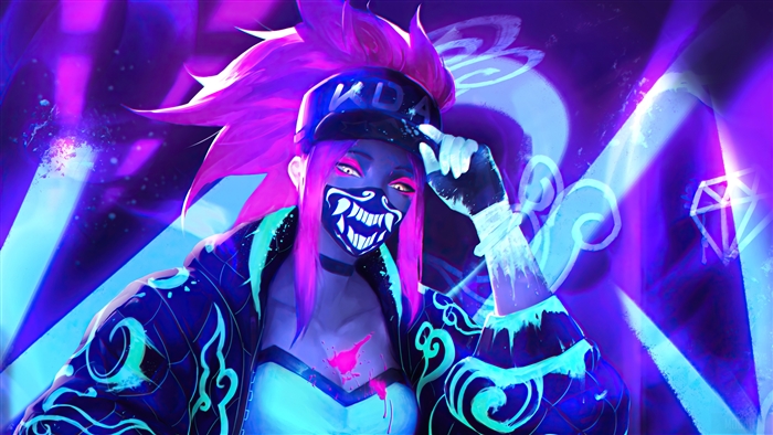 #345526 KDA, Akali, Neon, LoL, League of Legends, Video Game 4k ...