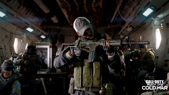 Call of Duty Black Ops Cold War soldiers in aircraft