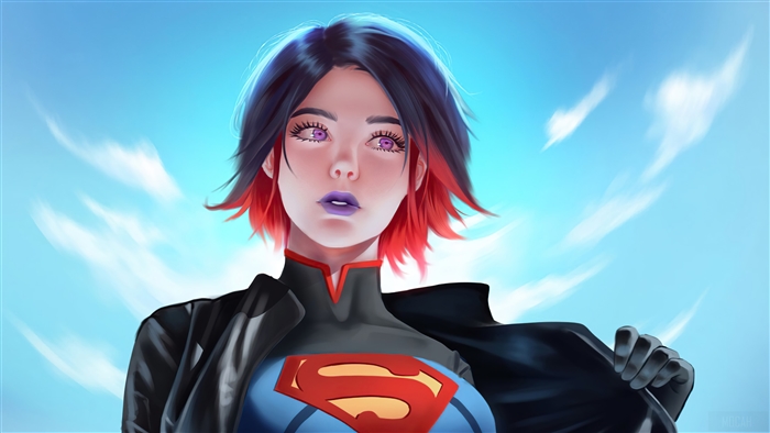 Raven as Supergirl in 4K Artwork