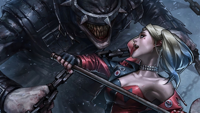 Harley Quinn vs The Batman Who Laughs 4K