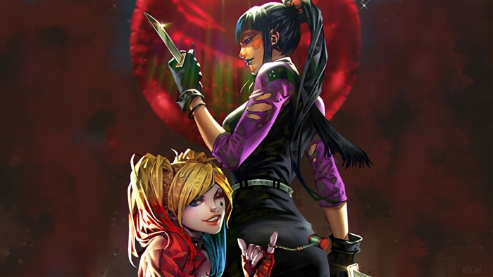 Harley Quinn and Punchline Dark Duo 4k