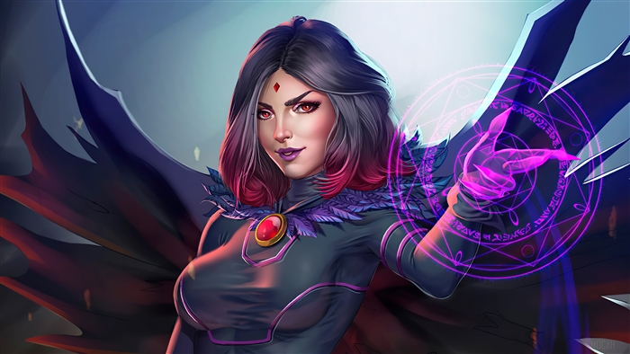 Raven from DC Comics Casting Magic 4K