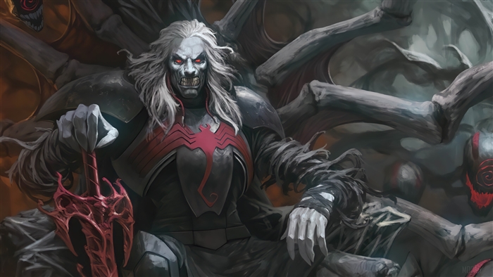 Knull, Marvel Comics Supervillain in Dark Armor 4K