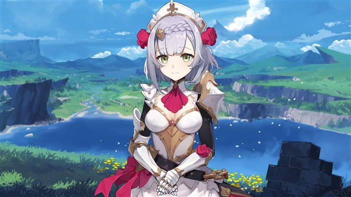 Noelle from Genshin Impact in Scenic 4K