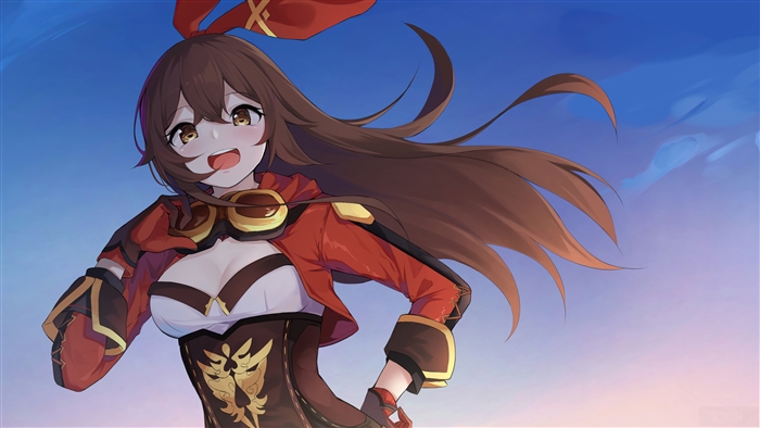 Amber from Genshin Impact in Vibrant 4K Art