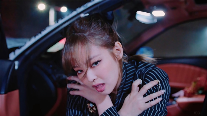 Jennie from BLACKPINK in a car