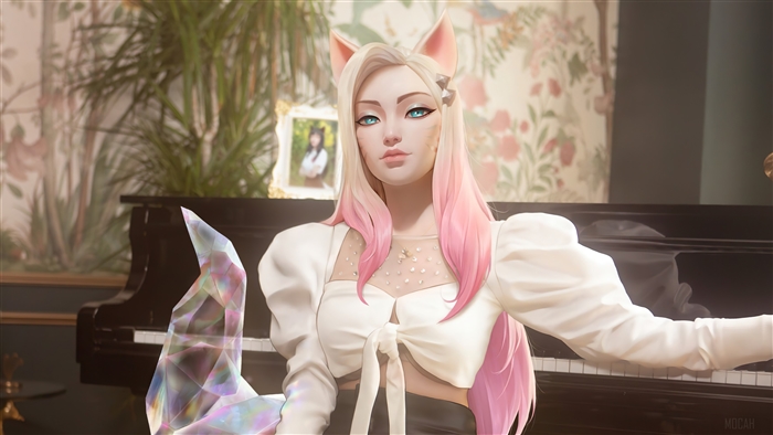 Ahri from League of Legends KDA 4K Artwork
