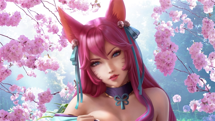 Spirit Blossom Ahri from League of Legends 4K