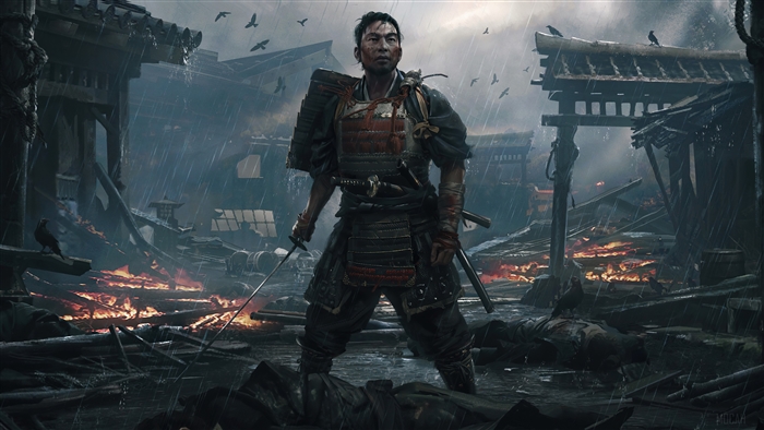 Samurai from Ghost of Tsushima in 4K