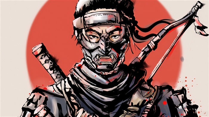 Jin Sakai Ghost of Tsushima 4K Art