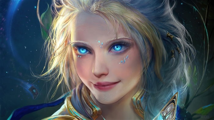 Jaina Proudmoore with Glowing Blue Eyes 4K