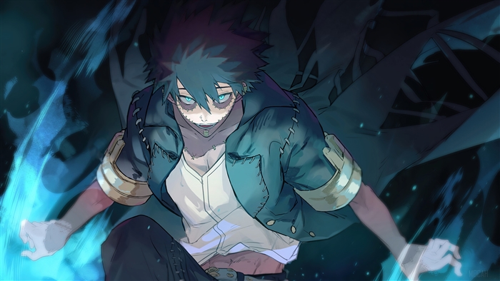 Dabi from My Hero Academia with Blue Flames 4K