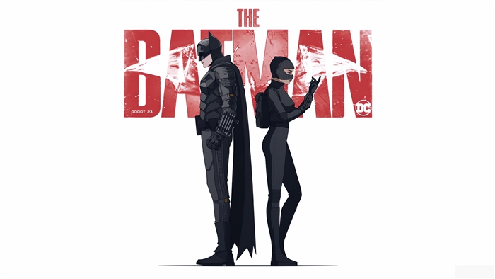 The Batman and Catwoman from The Batman 2021