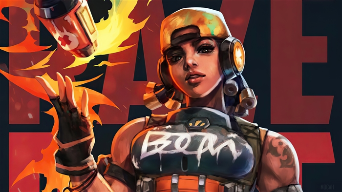 Raze from Valorant with Fiery Effects 4K
