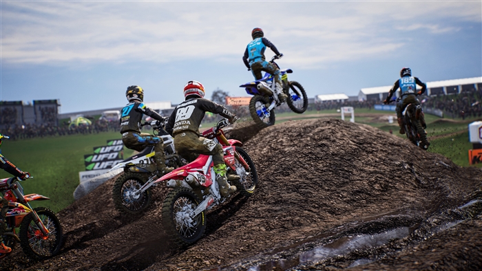 Motocross riders in MXGP 2020 video game
