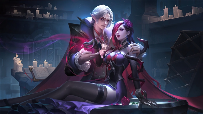 Cecilion and Carmilla Wisteria Count Skin 4K MLBB