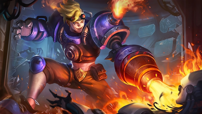 X Borg Blue Storm Action Pose Mobile Legends 4K