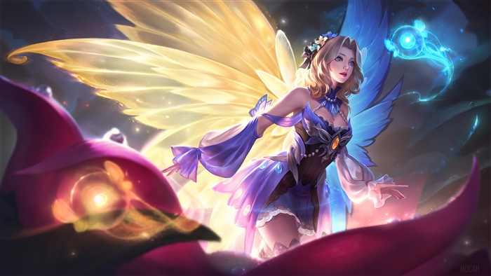 Lunox Butterfly Seraphim Skin in Mobile Legends 4K