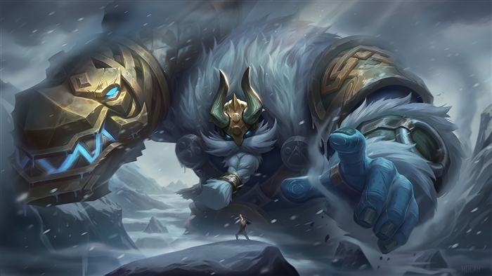 Grock Iceland Golem Skin Mobile Legends 4K
