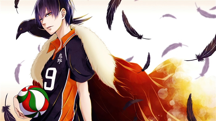 Haikyuu Tobio Kageyama with Crow and Volleyball 4K
