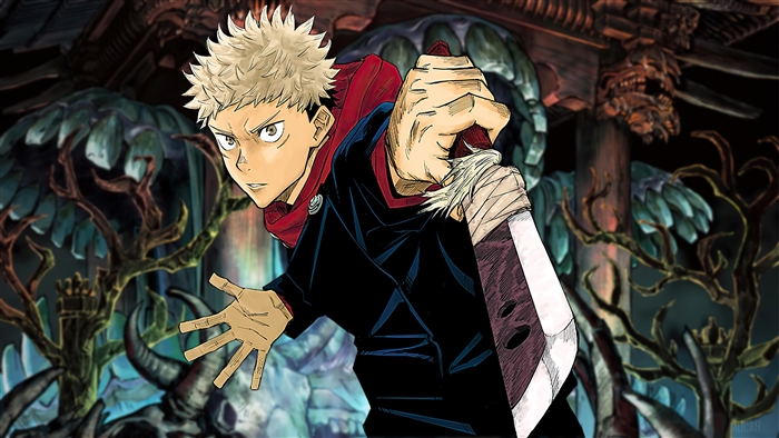 Yuji Itadori from Jujutsu Kaisen 4K Anime Art