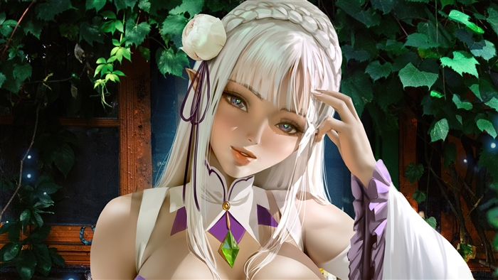 Emilia from Re:Zero Starting Life in Another World 4K