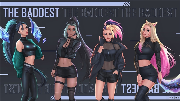 KDA The Baddest League of Legends 4K Art