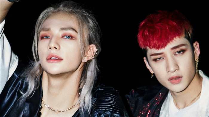 Hyunjin and Bangchan from Stray Kids