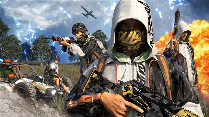 PUBG Squad in Intense Battle Royale Action 4K