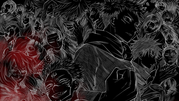 Jujutsu Kaisen Characters Dark 4K Art