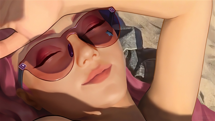 Seraphine Relaxing on the Beach in Sunglasses 4K