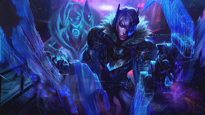 PROJECT Aphelios and kindred spirit from League of Legends 4K