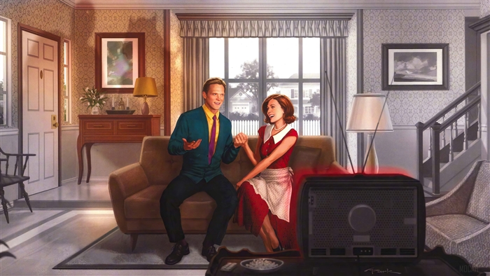 Wanda Maximoff and Vision from WandaVision Art 4K
