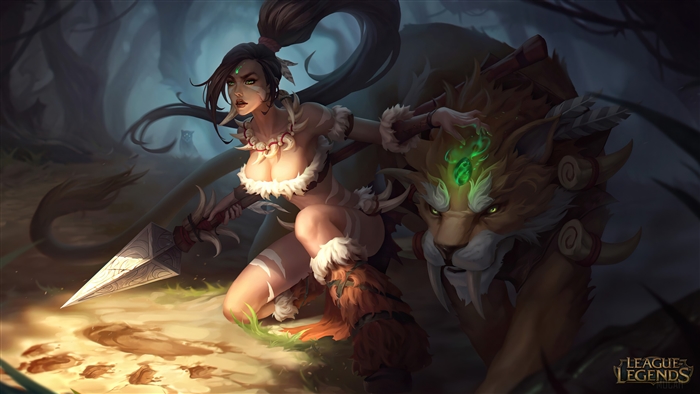 Nidalee with Fierce Cougar in League of Legends 4K