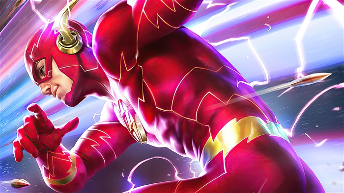 The Flash in Action 4K Superhero Art