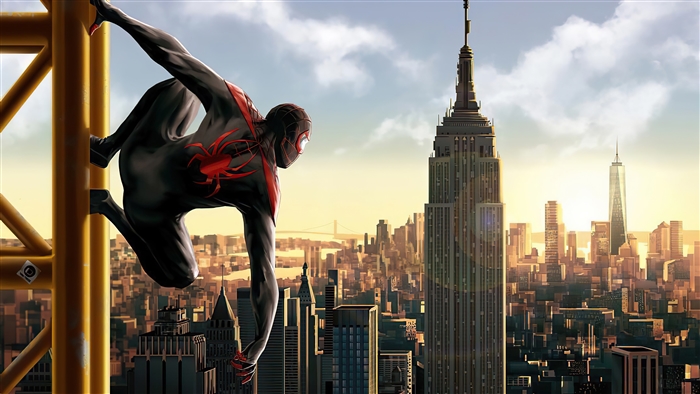 Miles Morales Spider Man 4K Cityscape