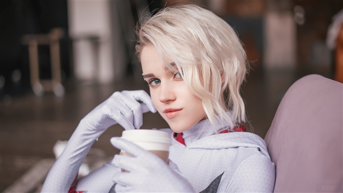 Spider Gwen from Marvel Comics Cosplay 4K