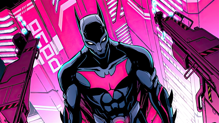 Batman Beyond Neon Cityscape 4K