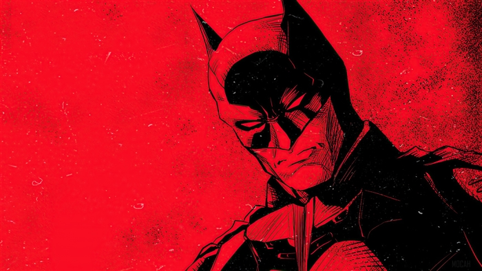 The Batman 2021 Dark Red Art 4K