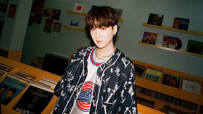 Suga from BTS in Stylish Casual Outfit 4K