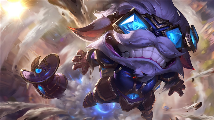 Ziggs from League of Legends Hextech Splash Art 4K