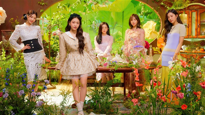 Red Velvet Members in Floral Garden 4K
