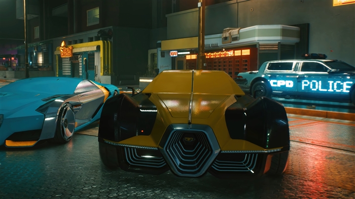 Cyberpunk 2077 Hypercar and Police Car 4K