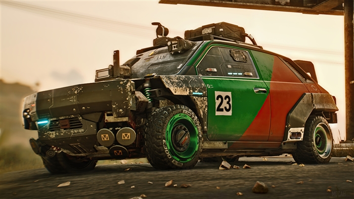 Cyberpunk 2077 Economy Car 4K