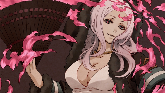 Hibana from Fire Force with Pink Flames 4K