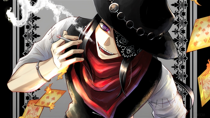 Joker from Fire Force smoking 4K