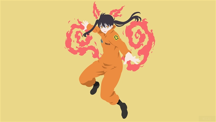 Tamaki Kotatsu 環古達 Fire Force Anime Enen No Shouboutai 炎炎ノ消防隊 Minimalist Minimalism 4023