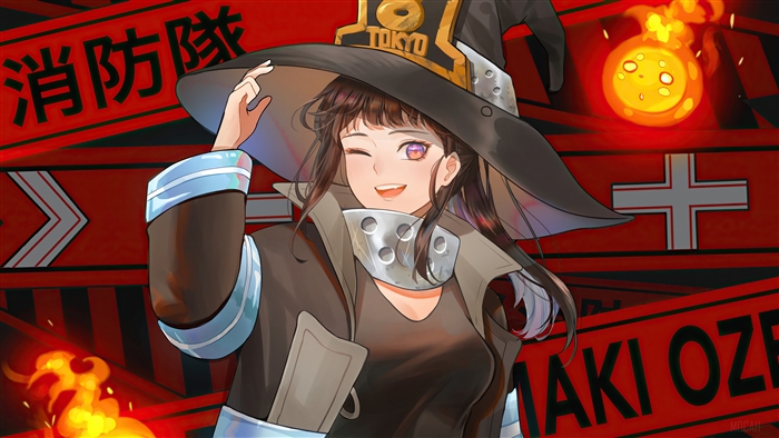 Maki Oze from Fire Force 4K