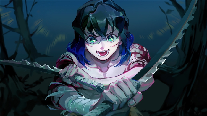 Inosuke Hashibira Fierce 4K Demon Slayer